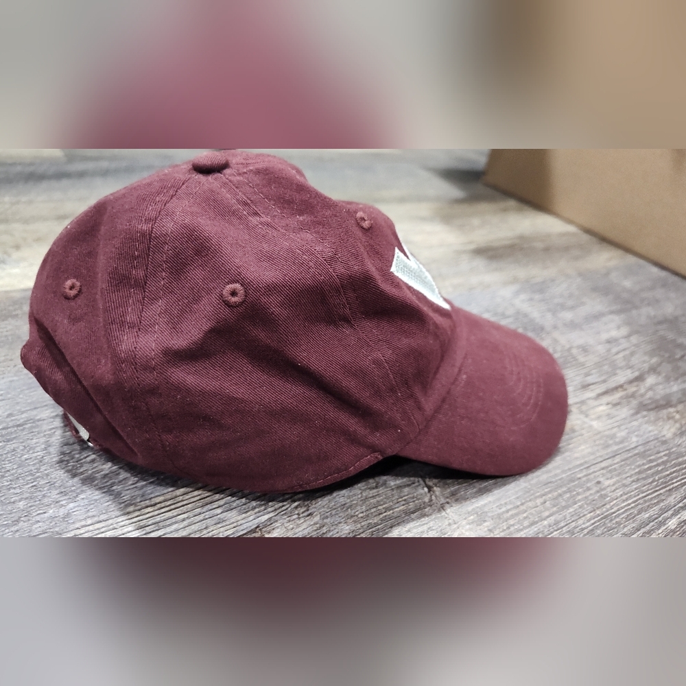 Virginia Tech Hokies Women's Silver Sequin VT Maroon Baseball Cap Hat 47 Brand - Picture 5 of 9